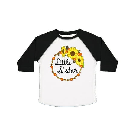 

Inktastic Little Sister Sunflower Wreath Gift Toddler Boy or Toddler Girl T-Shirt