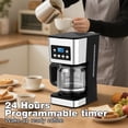 thumbnail image 2 of 12-Cup Programmable Coffee Maker with LCD Timer, Regular & Strong Brew Settings, Glass Carafe, Auto Shut Off for Home Office Use, 2 of 7
