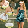 thumbnail image 6 of Yuyamidu Hibiscus Tennis Dresses Built-in Shorts with Pockets Blue Polynesia Golf Athletic Dresses 2 Pices Comfortable Women Sleeveless Crossover Sport Dress Size 2XL, 6 of 7