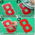 thumbnail image 3 of 20 piezas Iron On Numbers T Shirt Números de transferencia de calor 0 a 9 Jersey Numbers Soft Iron On Numbers para uniforme de equipo Camiseta deportiva Fútbol Baloncesto, 3 of 3