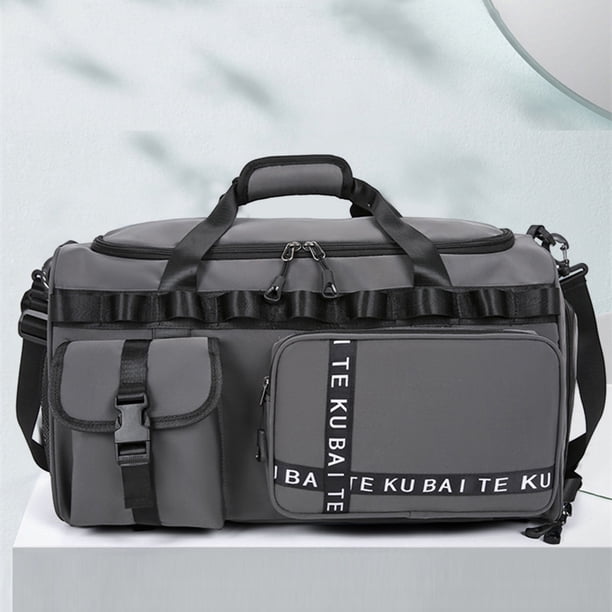 Bolsa De Ejercicios Fitness Bag Oxford Bolsa deportiva de gran capacidad para fútbol al aire libre (gris oscuro)
