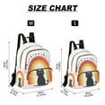 thumbnail image 2 of FORMRS Mini Backpack Purse for Women Travel Daypack Casual Shoulder Bag, Black Cat Rainbow, 2 of 7