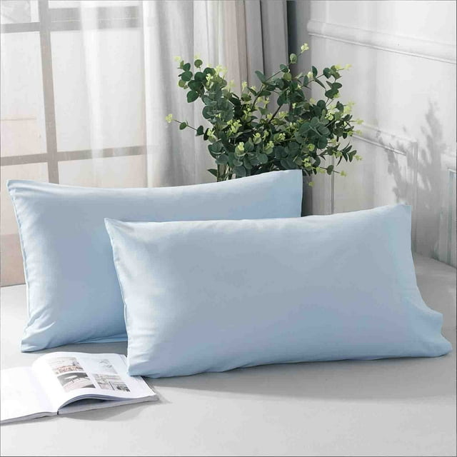 CaiYueKe 2 Pcs Cooling Pillowcase Set Breathable Temperature Regulating Bedding for Night Sweats Hot Sleepers Soft Full Length Pillow Cover Moisture Wicking Hypoallergenic Sleep Accessories