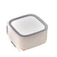 thumbnail image 3 of Cubo de basura grande para baño, capacidad de 6L, cubo de basura redondo reforzado, organizador de basura de tipo presión, gris, 3 of 8