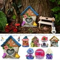 thumbnail image 6 of SATRINO Fairies Doors for Tree Outdoor, Tree Stump Decor, 3D DIY Miniature Fairies Garden Gnome House Outdoor Decor Accessories Yard Art Garden Patio Decoration, Fairytale Mini Gift (A), 6 of 8