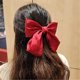 thumbnail image 3 of 6-piece Satin Large Bow Hair Clip Set, Hair Clip Large Bow Bow Bow Chiffon Spring Hair Clip Retro French Women's Style, 3 of 5