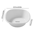 thumbnail image 3 of Yooshoverk Thickened Washbasin Squares Basin Household Large Size Laundry Basin Wash Feet Wash Vegetables Plastic Dormitory Students With Basin White Free Size, 3 of 6