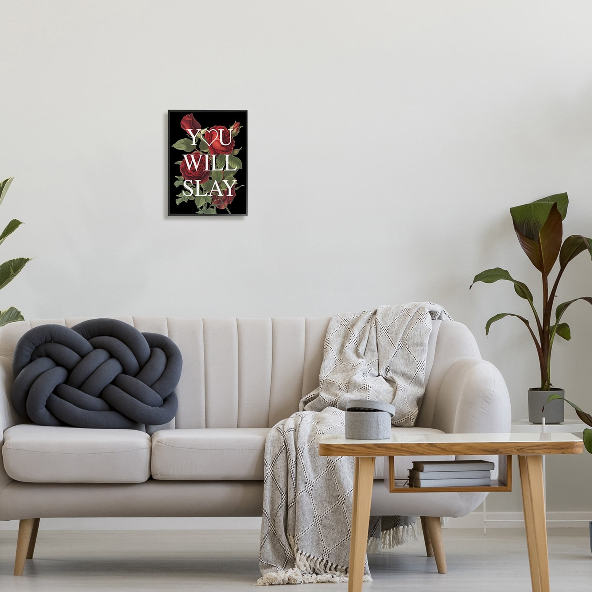 Stupell Industries You Will Slay Chic Red Roses Glam Phrase Framed Wall Art, 24 x 30, Design by Lil' Rue