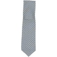 thumbnail image 1 of Charvet Men's Cobalt / Gold Shapes Iridescent Shark Tooth Rows Silk Necktie - One Size, 1 of 1