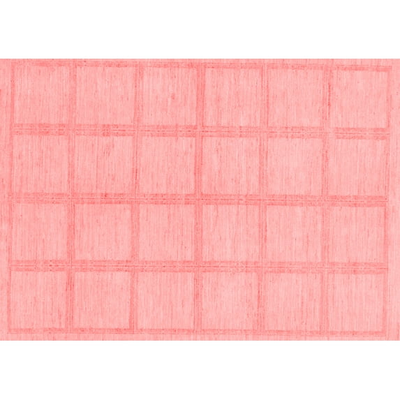 Ahgly Company Indoor Rectangle Solid Red Modern Area Rugs, 2' x 4'