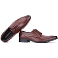 thumbnail image 5 of Mio Marino Men’s Captoe Detail Leather Dress Shoes, 5 of 7