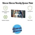 thumbnail image 2 of Alaskan Malamute Dog Abstract Stylized Art Metal Novelty License Plate, 2 of 7