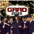 thumbnail image 6 of Grad Gifts! Boovnll Graduation Banner, 43x71" Large Gold Glitter Graduation Party Banner Congrats Grad Banner for Home, School, Congratulation Graduations Party Supplies, Graduation Decorations 2025, 6 of 6