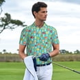 thumbnail image 3 of Rateoe Mushrooms Pattern Men's Short Sleeve Polo Shirts, Golf Polo Shirts Short Sleeve Performance Moisture Wicking Dry-XX-Large, 3 of 6