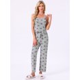 thumbnail image 2 of DARING DIVA Women's Cami Pajama Set Tank Top Long Pants Long Sleeve Cardigan XS Grey, 2 of 7