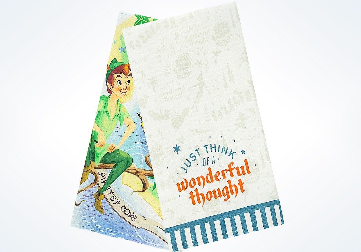 Disney Parks Peter Pan Neverland Dish Towels Set New with Tags