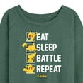 thumbnail image 3 of Pokémon - Eat Sleep Battle Repeat - Women's Lightweight French Terry Long Sleeve Shirt, 3 of 5