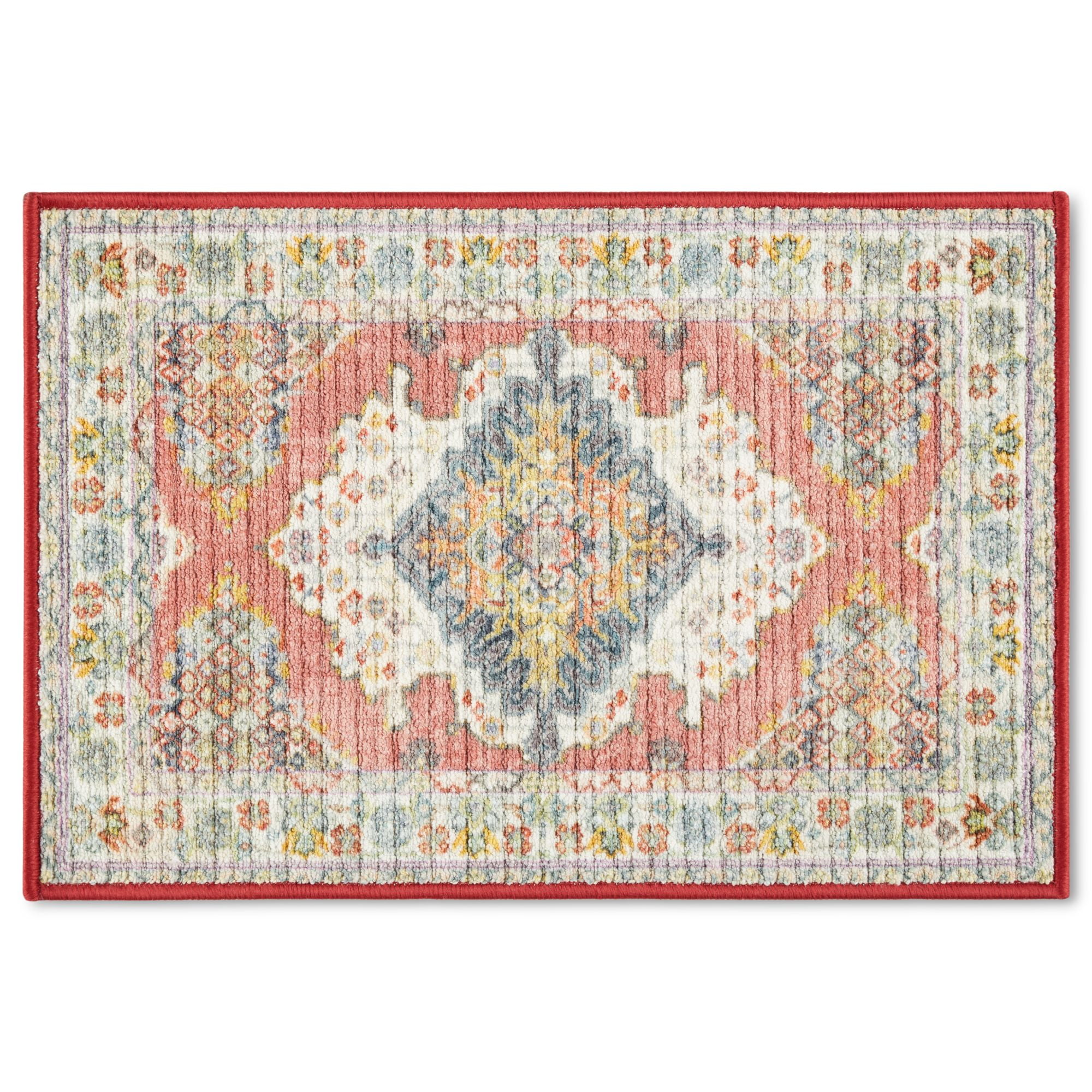 MS - MAINSTAYS Mainstays Medallion Fabric Mat, 18"x27", Cream, Available in Multiple Colors