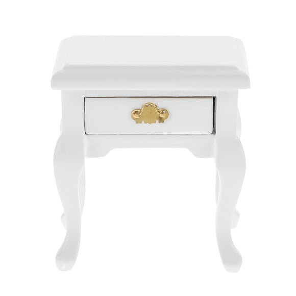 KAKOWELY Mesita de noche de madera en miniatura, mini mesita de noche, adorno para el hogar.