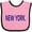 Pink and Black, variant on Inktastic New York in Blue Text Boys or Girls Baby Bib