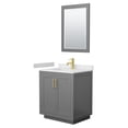 thumbnail image 2 of Wyndham Collection Miranda 30" Wood Single Bathroom Vanity in Dark Gray/Gold, 2 of 7