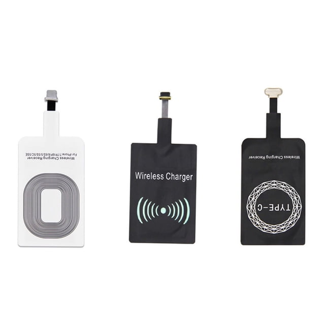 Adaptador de receptor de cargador inalámbrico Qi universal Receptor de cargador inalámbrico rápido Qi