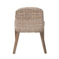 thumbnail image 4 of bali & pari Lara Bohemian Gray Kubu Rattan and Mahogany Wood Dining Chair, 4 of 10
