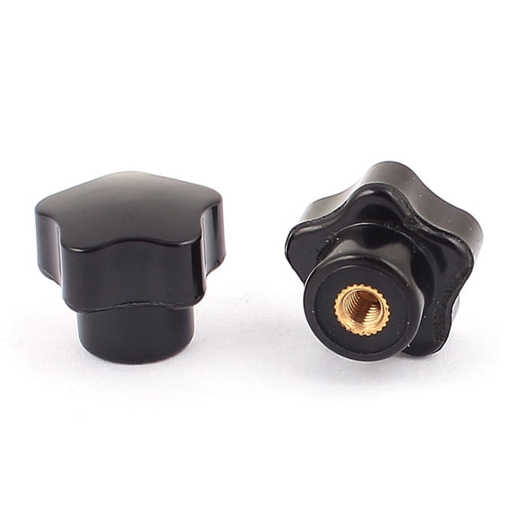2pcs M5 Female Thread Plastic Grip Replacement Five Star Knob