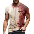 thumbnail image 1 of T-shirt Décontracté à Col Rond pour Hommes avec Imprimé Graphique d'Halloween, Manches Courtes, Grande Taille, pour Automne Hiver, 1 of 6