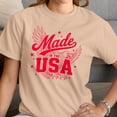 thumbnail image 3 of Smartprints Eagle Patriotic Design Made in the Usa Women's T-Shirt Natural, Cotton, S, 3 of 4