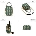thumbnail image 3 of FORMRS Crossbody Bag for Women Quilted Travel Shoulder Cell Phone Purse with Chain Strap Handbag, Dark Green Leaves, 3 of 7
