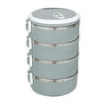 thumbnail image 4 of Birdeem 2800Ml 4 Layer Round Food Lunch Box Stainless Steel Lunch Box Lunch Box Food Storage Box Childrens Lunch Box Hot Food, 4 of 8