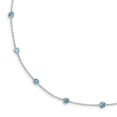 thumbnail image 1 of 925 Sterling Silver Blue Cubic Zirconia Necklace, 1 of 2