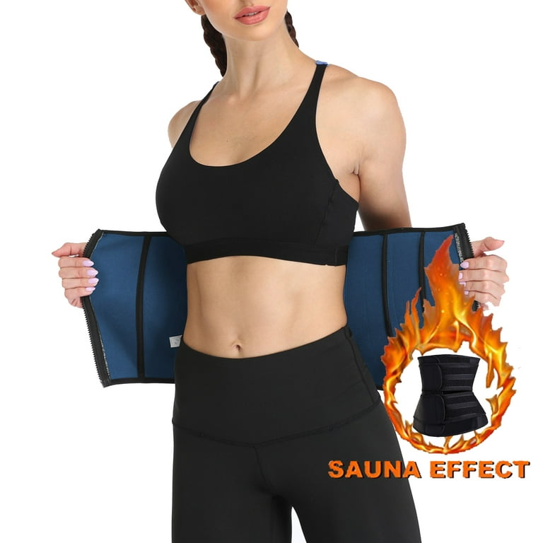 Lilvigor Polymer Sweat Waist Trainer Waist Trimmer Belts for Women Slimming  Body Shaper Sauna Exercise Shapewear Double Wrap Belt