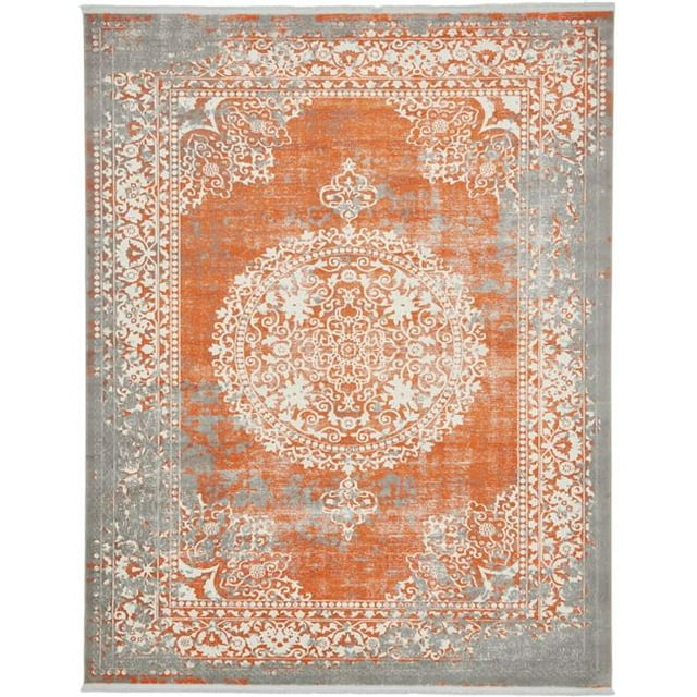 Unique Loom 3133055 8 x 10 ft. Olwen New Classical Area Rug, Terracotta