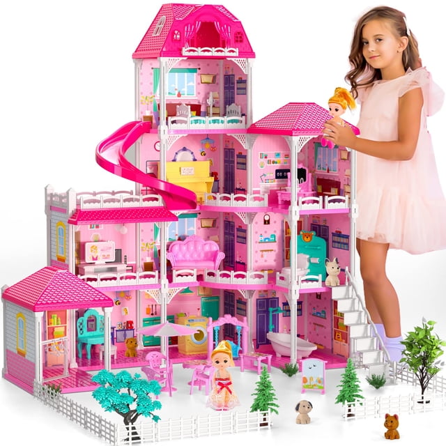 Dolls House Doloowee, 4 pisos, 10 habitaciones con 2 toboganes para princesas