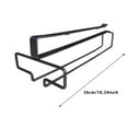 thumbnail image 3 of Under Cabinet Glass Holder Rack - Stemware Storage Hanger System for Bar Use with No-Drill Shelf Installation - Black, 3 of 7