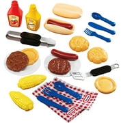 Little Tikes Backyard Barbeque, 26- Piece Plastic Play Food Toys Pretend Play Set, Grillin' Goodies for Picnic Pretend Play, Multicolor- for Kids Toddlers Girls Boys Ages 3 4 5+