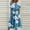 Blue, variant on Plus Size Dresses for Women Casual,Womens Dresses Plus Size Maxi Short Sleeve Round Neck Dresses Empire Waist Knee Length Dress with Pockets Wedding Guest Dresses for Women