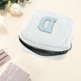 thumbnail image 3 of Unique Bargains 1 Pc Letter D Pattern Makeup Bag for Travel White Corduroy, 3 of 6