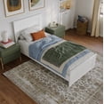 thumbnail image 4 of Lit Plateforme Bas en Bois Naples Simple TG avec Pied de Lit Assorti, Blanc, 4 of 13