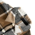thumbnail image 5 of Blmnix Cottagecore Button Up Shirt Women Plaid Brown Shirts for Women V-Neck Long Sleeve Tees, 5 of 7