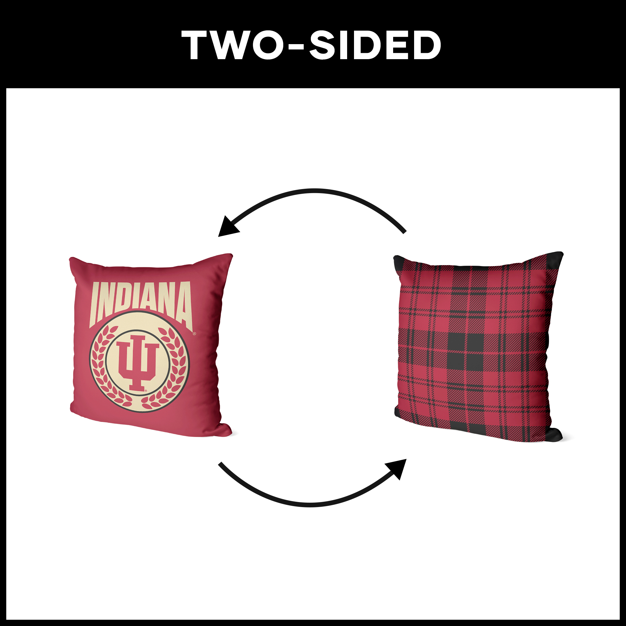 Indiana NCAA Triumph Square Cloud Pillow 24 inches
