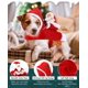 thumbnail image 4 of Dog Christmas Costume Santa Claus Riding on Dog Apparel Party Dressing Up Clothing for Outfit for Dogs Hoodie Coat Clothes, 4 of 5