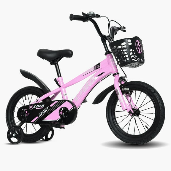 16" Kids Bike for Girls, Akaber Girls Bicycles with Training Wheels for Kids Ages 4-8, Pink