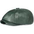 thumbnail image 4 of CoCopeaunts Newsboy Hats for Men Spring Autumn PU Leather Hat Female Artist Painter Beret Hat Lady Solid Octagonal Newsboy Cap, 4 of 7