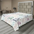 thumbnail image 1 of Retro Flat Sheet, Vintage Bird Cages Pattern in Various Pastel Tones Canary with Swirly Tales Drawing, Soft Comfortable Top Sheet Decorative Bedding 1 Piece, 6 Sizes, Multicolor, by Ambesonne, 1 of 1