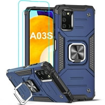 LeYi for Samsung A03S Case, Samsung Galaxy A03S Case (Not A03) with 2 x Screen Protector, Shockproof Drop Test Cover with Car Mount Kickstand Lightweight Protective for Samsung A03S Case - Blue