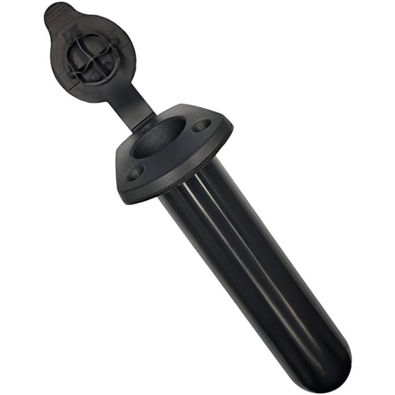 Jiibva ABS Flush Mount Fishing Rod Holder with Cap, Kayak Boat Side Mount Rod Holder Boat Accessory