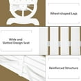 thumbnail image 3 of Outsunny 2-Person Wooden Garden Bench, Outdoor Wagon Wheel Porch Bench for Backyard Garden, Support 550 LBS, Rustic Country Style, White, 3 of 9